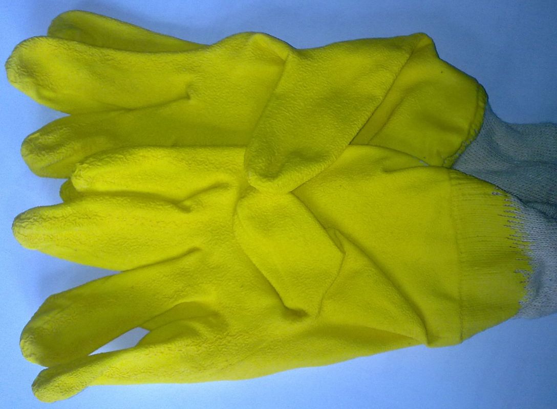 Sklenářské rukavice latex žluté