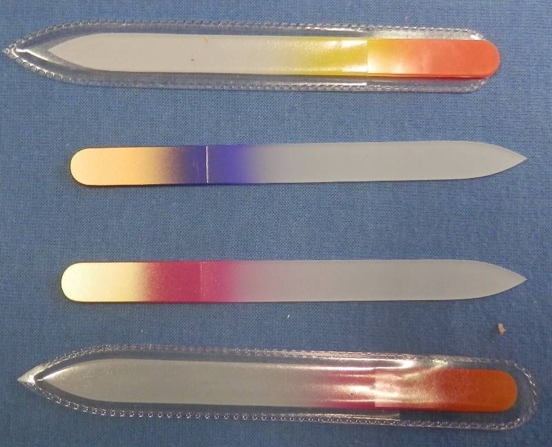 Skleněný pilník na nehty - barevný